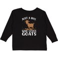 thumbnail image 3 of Inktastic Just a Boy Who Loves Goats Boys Long Sleeve Toddler T-Shirt, 3 of 5