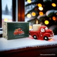 thumbnail image 3 of Lovely Ceramic Red Truck Candle Christmas and Santa Theme, Candleholder Home Decor, 3 of 3