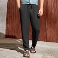 thumbnail image 2 of WEAIXIMIUNG Mens Plaid Pj Pants Men's Casual and Linen Drawstring Pants, 2 of 8