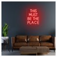 thumbnail image 2 of Letrero De Neón"This Must Be The Place"para Bar, Pub, Hogar, Habitación, Dormitorio, Decoración Pared, Letrero Tienda, Inauguración, 40x32cm, 2 of 3
