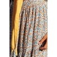 thumbnail image 4 of Jupe Maxi Plissée Taille Haute Élastique à Imprimé Floral Boho pour Femmes, 4 of 11
