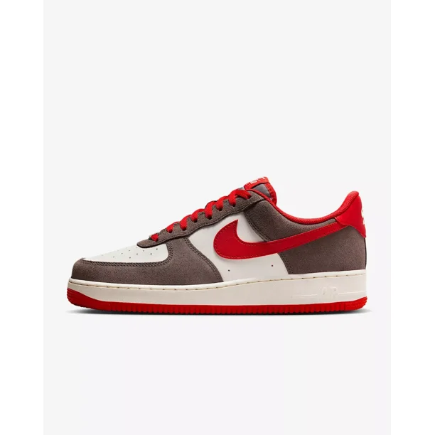 New N I-K-E Air Force 1 '07 LV8 Shoes - Cave Stone/University Red (FQ8714-201)