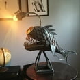 thumbnail image 3 of Lampe Angle Lampe Requin Faite à la Main Lampe Unique Lumière Poisson, 3 of 5