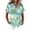 Light Green, variant on Womens Hawaiian Shirts Dressy Floral Printed Short Sleeve Button Down Blouse Summer Tropical Beach Tops