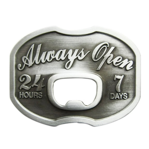 Vintage Style Always Open Beer Bottle Opener Belt Buckle