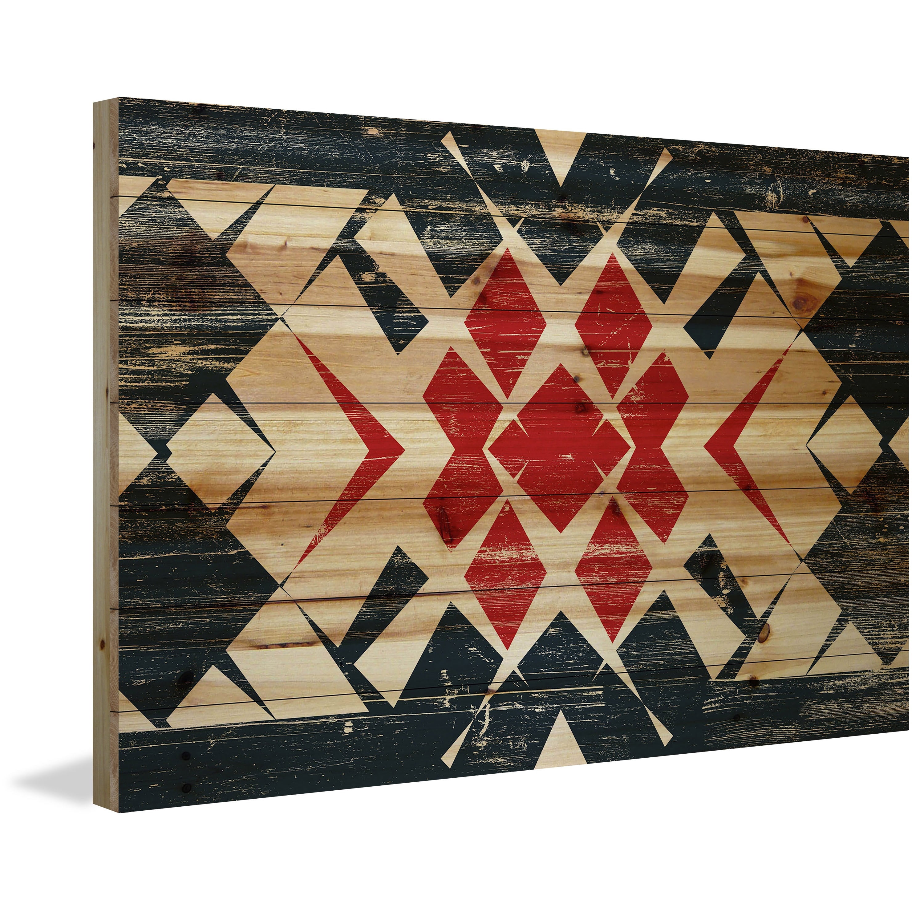 Marmont Hill - "Red Comes Through" Painting Print on Natural Pine Wood