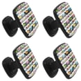 thumbnail image 2 of 4 Pcs Square Cabinet Handle Cupboard Knob Drawer Pulls Handle Colorful Car Drawer Knobs with Screws Furniture Decoration, 2 of 7
