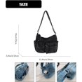 thumbnail image 5 of Sunyuer Washed Denim Crossbody Bag for Women, Large Capacity Multi Pocket Casual Shoulder Handbag, Vintage Adjustable Strap Messenger Purse, Trendy Daily Hobo Bag, 5 of 7