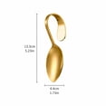 thumbnail image 3 of Stainless Steel Curved Handle Serving Spoon for Buffet Seafood Sushi Distribution Gold Metal Catering Utensil for Western Self Service Restaurant and Daily Meal Serving, 3 of 7