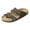 1-Brown, variant on Thong Sandals for Women Soft Arch Support Cork Footbed Adjustable Strap Slides Comfortable Summer Vacation Casual Flat Slippers 1-Pink Size 9.5