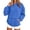 Blue, variant on Womens Fall Outfits Hoodies Gentle Skin Feel Aesthetic Drop Shoulder Large Kangaroo Pocket Seamless Daily Outfit Black,S