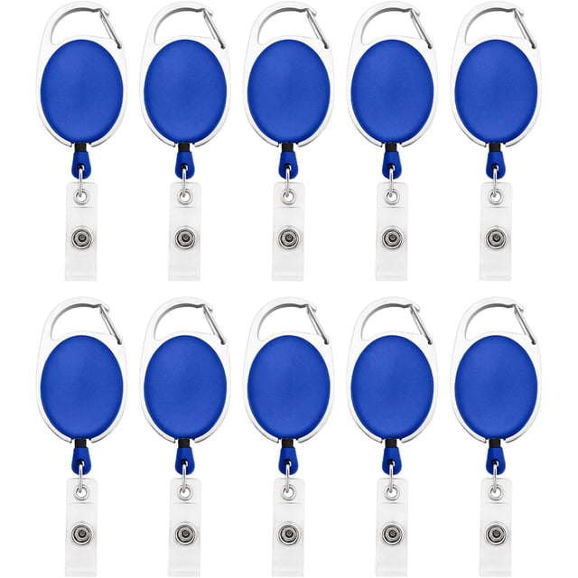 20 Pcs Supports de Badge d'Identité Rétractables Enrouleurs de Badge d'Identité avec Clip Supports de Badge Rétractables pour Travailleur de Bureau Médecin Infirmière-Bleu