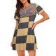 thumbnail image 1 of Easygdp Chess Board With Pawns Camisón de manga corta para mujer, informal, estampado, 1 of 6