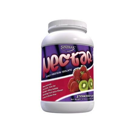 Syntrax Nectar Whey Protein Isolate Powder, Strawberry Kiwi, 23g Protein, 2.2