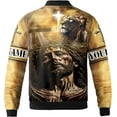 thumbnail image 3 of Lotusprinthandmade Personalized Name God Christian Jesus All-over Print Bomber Jacket S-5XL Multicolor, 3 of 5