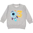 thumbnail image 2 of Inktastic Rocket Space Ship Happy Third Birthday Toddler Sweatshirt, 2 of 4