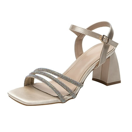 

zuwimk Platform Sandals Women Women s Fashion Stilettos Open Toe Pump Heeled Sandals A