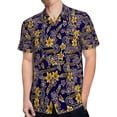 thumbnail image 4 of High Quality Hawaiian Shirts for Men Short Sleeve Aloha Beach Shirt Floral Summer Casual Button Down Shirts Blouses 9AQNER, 4 of 7
