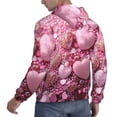 thumbnail image 6 of Honeii Pink Glitter Heart Candy Pattern Mens Hoodies Men's Loose Sleeve Sweatshirt,Pullover Hooded Sweatshirt for Men,Essentials Hoodie-X-Large, 6 of 7