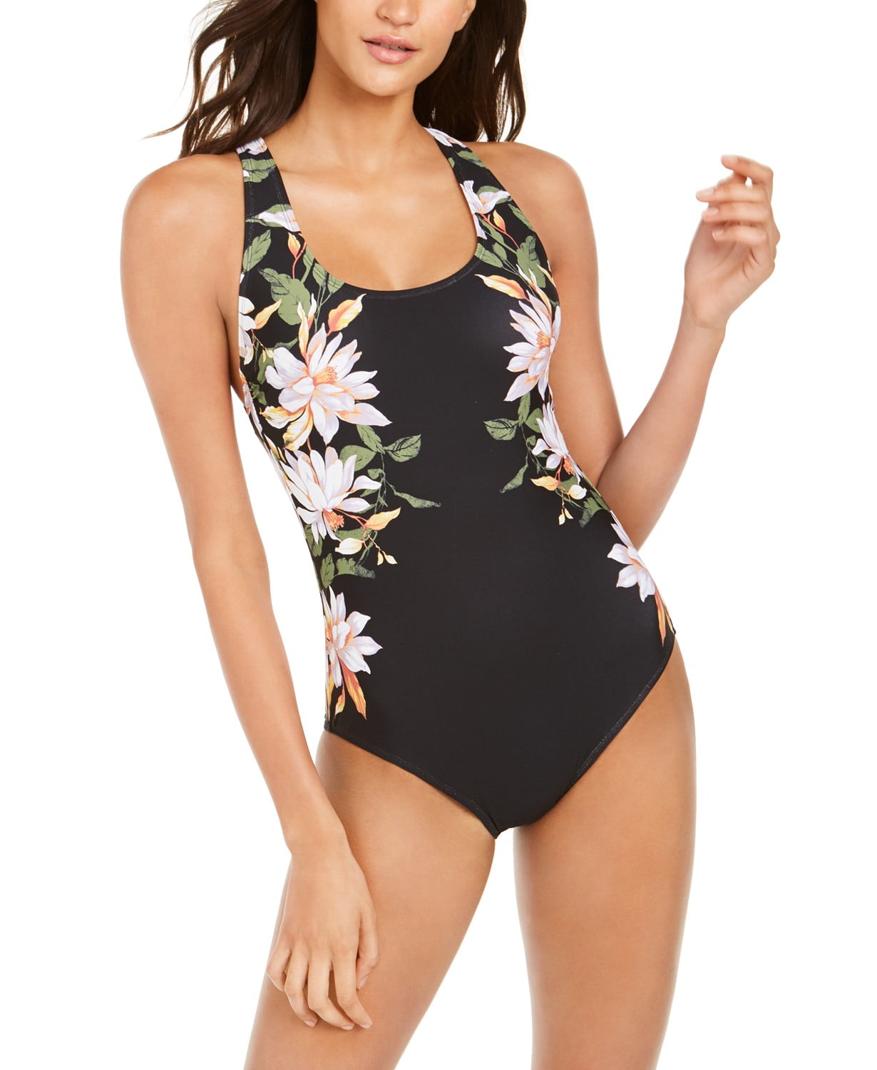 calvin klein floral swimsuit