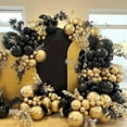thumbnail image 4 of FH 50pcs for Birthday Decoration Items, Anniversary, Baby Shower, Bachelorette Decorations. Metallic Chrome Balloons for Decorations(Black & Golden), 4 of 6
