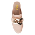 thumbnail image 5 of FSJ Women Classic Closed Round Toe Mules Chains Low Heeled Loafer Slides Comfortable Slip on Casual Walking Flats Size 7.5 Pale Dogwood, 5 of 5