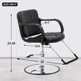 thumbnail image 7 of Dkelincs Reclining Barber Chair Hydraulic Salon Chair Adjustable Styling Chair Swivel Hair Tattoo Chair for Hair Stylist with Footrest, Black, 7 of 7