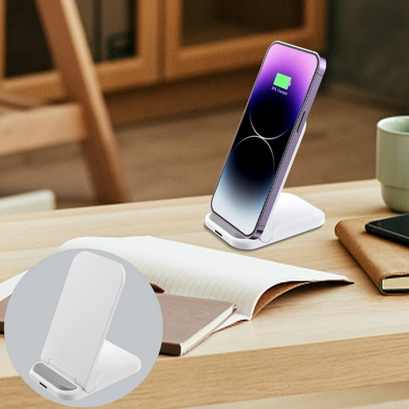 Giunmcul Online Shopping Vertical Desktop Wireless Fast Charge 15W Foldable Mobile Phone Stand Wireless Charger-coil Wireless Charging Support IOS and Android Wireless Charging