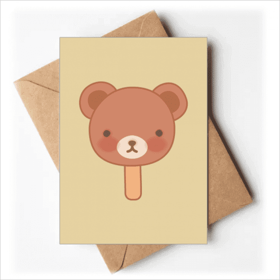 Cartoon Bear Ice Popsicles Greeting Cards You are Invited Invitations