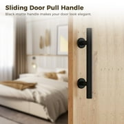 Barn Door Handle, Rustic Sliding Door Pull Handle with Mounting Hardware, 12 Heavy Duty Carbon Steel Door Handle for Gates Garages Sheds Cabinets Furniture