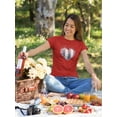 thumbnail image 2 of Hearts And Stars Shaped T-Shirt Women -Smartprints Designs, Female Large, 2 of 4