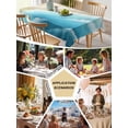 thumbnail image 5 of Blue Ombre Beach Table Cloth, Waterproof Tablecloth for Square Tables, Ocean Coastal Gradient Waves Summer Reusable Washable Fabric Table Cover for Restaurant Kitchen Dining Tables 54"x54", 5 of 9
