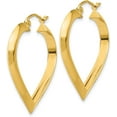 thumbnail image 2 of 14k Yellow Gold Polished Heart Hoop Earring - 28mm, 2 of 6