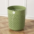 thumbnail image 5 of Vxdvou Garbage Can, Green Plastic Trash Bin for Bathroom, Office, Kitchen, Small Space, Lidless Design, Large Opening for Easy Disposal, Stylish and Modern Wastebasket, 5 of 6