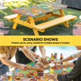 thumbnail image 6 of Colorful Ethnic Table Cloths for 5 Foot Rectangle Tables, Modern Abstract National Geometric Green Patio Waterproof Elastic Fitted Tablecloths, Washable Rectangular Table Cover for Camping, 6 of 8