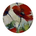 thumbnail image 4 of PIKWEEK Round Tablecloth Paintings Saturated Blossoming Traditional Poppy Buds Drawn by Inks Bud Splattered Waterproof Resistant Fabric White, 4 of 8