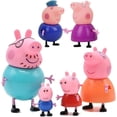 thumbnail image 1 of Familia de cerdos de dibujos animados, paquete de 6: Papá cerdo, Mamá cerdita, Abuela cerdita, Abuelo cerdo (6 piezas), 1 of 5