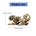 thumbnail image 3 of Miniature Brass Kylin Sculpture Traditional Chinese Ancient God Creature Figurine Home Office Gift Decoration, 3 of 8
