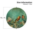 thumbnail image 2 of Yiaed Retro Birds Print Leather Coasters for Drinks - Cup Coasters Coffee Table Kitchen Table Bar, Home & Office Gifts Handmade Drink Coasters-Round Shape, 2 of 6
