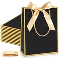 thumbnail image 1 of Bolsas de Regalo Silkfly Gracias 12 piezas con Asa 23x18x8 cm (Negro), 1 of 6