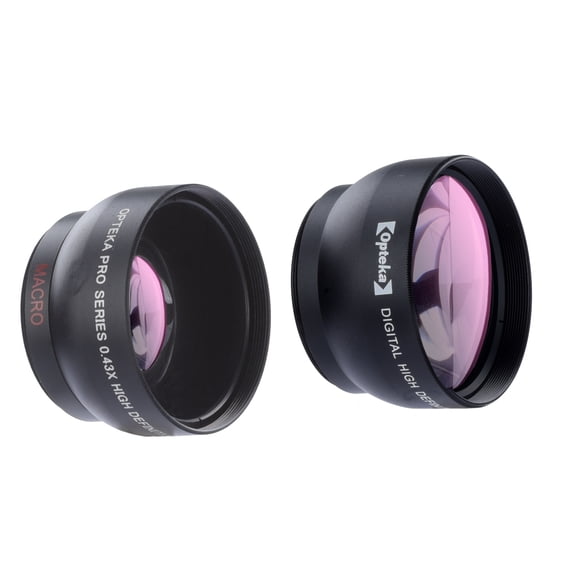 Opteka 52mm 0.43x Wide Angle Macro and 2.2x Telephoto Conversion Lens for Canon, Fuji, Nikon, Olympus, Panasonic, Pentax, Sony and Sigma 52mm Threaded Lenses