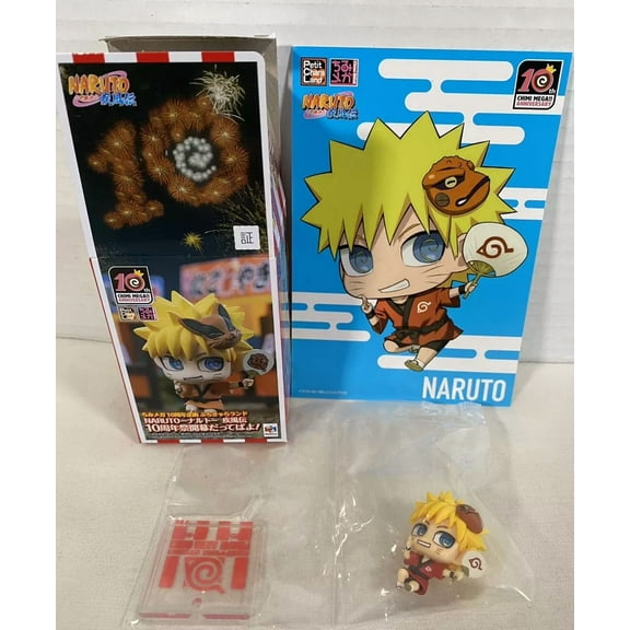Chimi Mega Petit Chara NARUTO Shippuden 10th Anniversary Mini Figure Naruto B