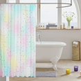 thumbnail image 3 of Manfei Cute Watercolor Stars Shower Curtain 72Wx72L,Sprinkle Print Bathroom Curtain,Multicolor, 3 of 5