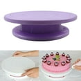thumbnail image 4 of giratoria giratoria antideslizante soporte de pastel redondo giratoria Púrpura Sunnimix tocadiscos para decorar pasteles, 4 of 8