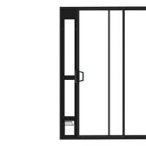 Hakuna Pets Small Black Glass Sliding Door Patio Pet Door, With Lockable Flap, Suitable for Most Sliding Doors, For Dogs & Cats