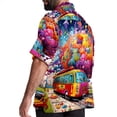 thumbnail image 3 of Mind car Men's Poplin Casual Printed Button Down Short Sleeve Summer Beach Shirts Unisex, 3 of 6