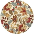 thumbnail image 4 of SAFAVIEH Blossom Lena Floral Flowers Wool Area Rug, Ivory/Multi, 8'9" x 12', 4 of 10