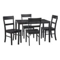 thumbnail image 6 of TMS Beverly 5-Piece Contemporary Wood Dining Set, Includes Table and Chairs, Black, 6 of 6