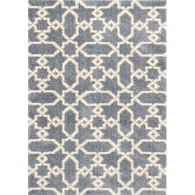 HomeRoots 354084 3 ft. 3 in. x 5 ft. 3 in. Microfiber Slate Blue Area Rug
