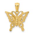 thumbnail image 1 of Pendentif Papillon en Or Jaune 14K Taille Diamant, 1 of 2